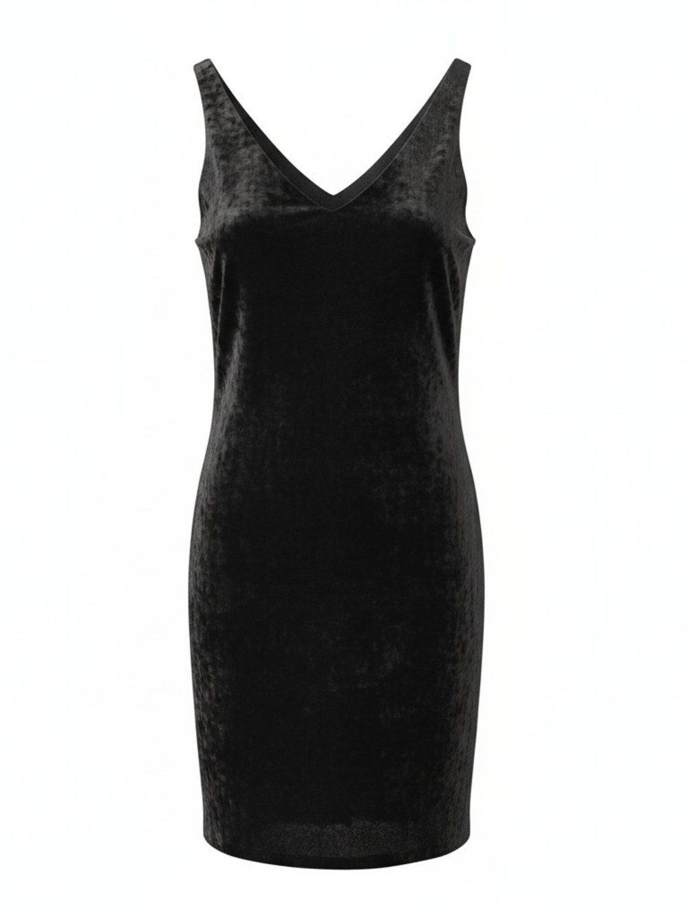 Banana Republic Black Velvet V‑Neck Slip Midi Dress